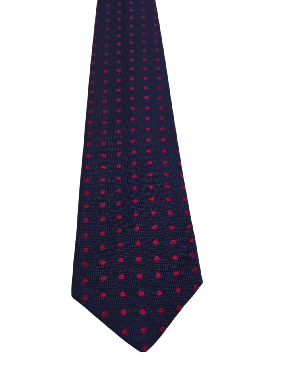 Lauren Ralph Lauren Navy Tie with Fuchsia Polka Dots